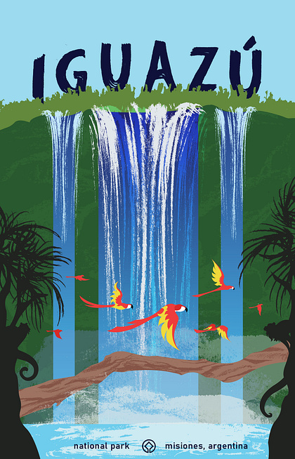 Iguazú National Park Night Poster
