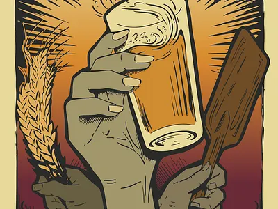 Brewer Documentary Poster illustration linocut poster