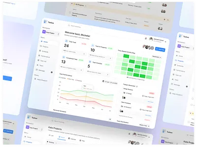 Tazkee - Project Management Dashboard admin dashboard app design clean ui dashboard design figma design kanban board light theme minimal design modern ui productivity app project management saas design task management team collaboration ui design user experience user interface ux design web app design workflow management