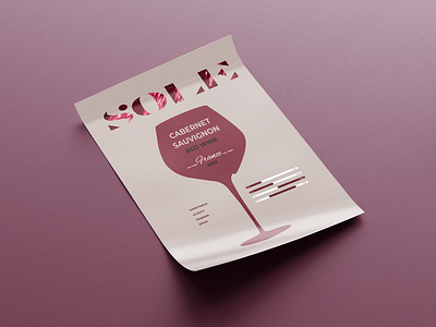 Flyer- wine brand SOLE branding collateral graphic design illustration