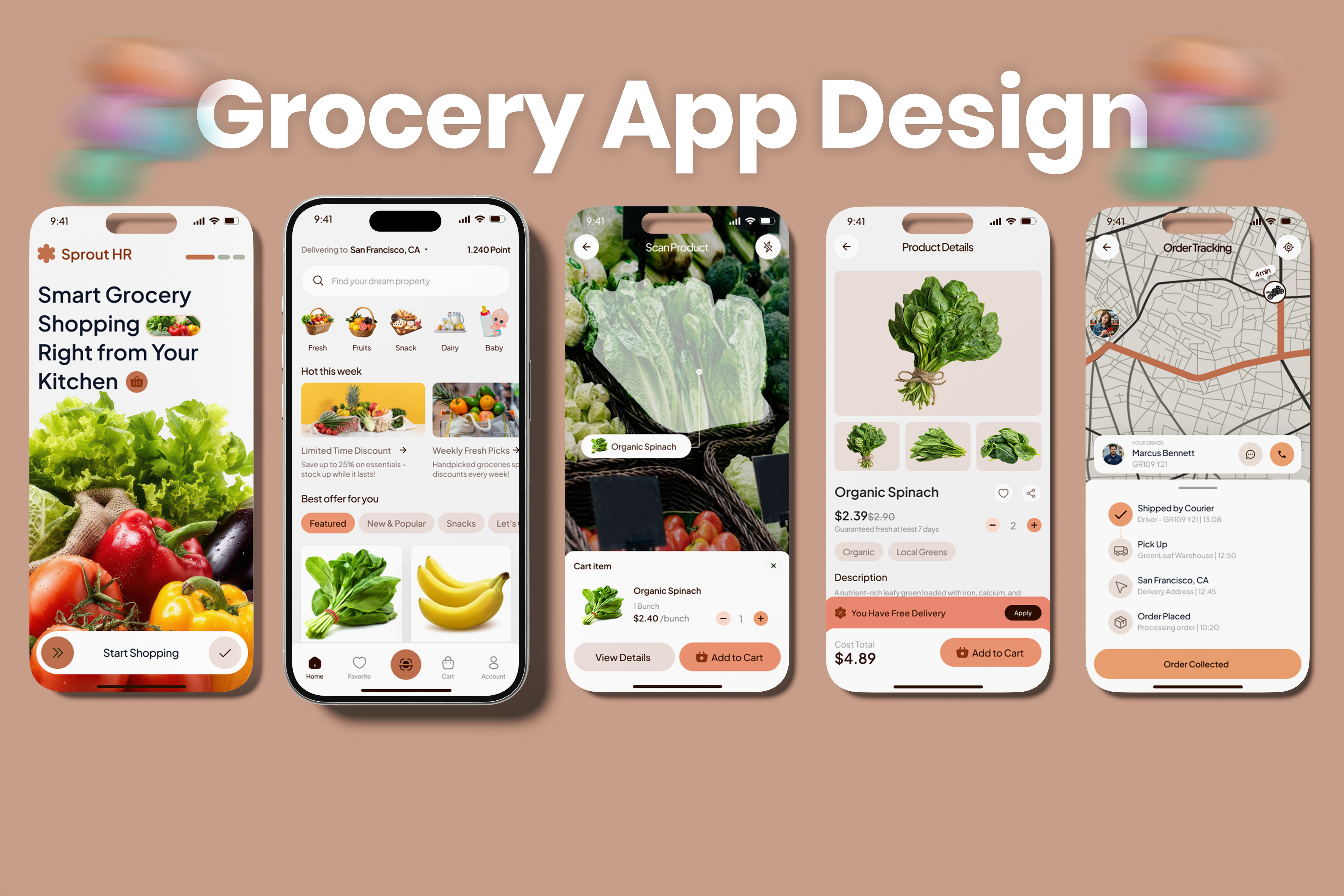 Smart Grocery Delivery App UI Design app design app ui branding dribbble ecommerce figma food app grocery app interaction design ios design mobile app mobile app design product design shopping app typography ui design ui ux design ux design vegetables shopping