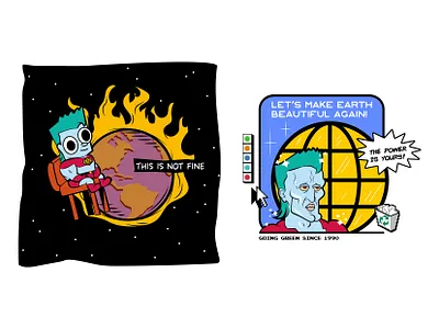 Best Meme On Earth 80s kid 90s 90s kid captain planet cult classic design earthday handsome squidward illustration illustration art illustrator ilustracion lud0 lud089 meme planet earth planeteers saturday morning cartoons this is fine