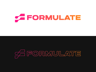 Formulate branding design formulate logo logo design minimal orange pink