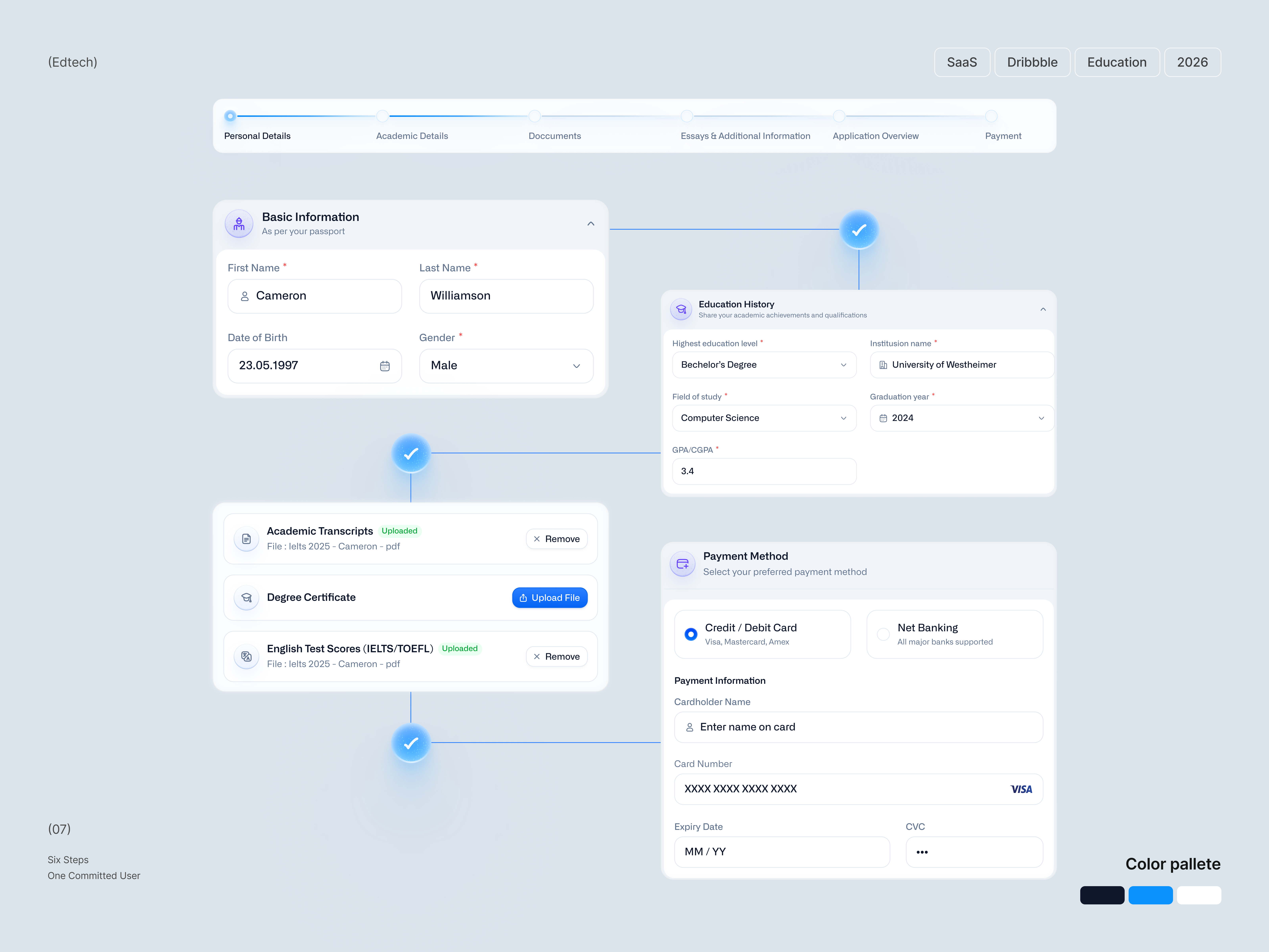 Example of EdTech SaaS for Guided Study Abroad Application Flow | Applyr