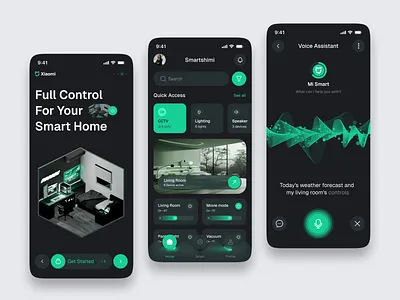 Smart Home Mobile App appdesign dark mode dashboard fintech app home home automation home improvement home service interaction design iot app mobile mobile app mobileappdesign productdesign security systems smart app smart home app smarthome ui ux design web