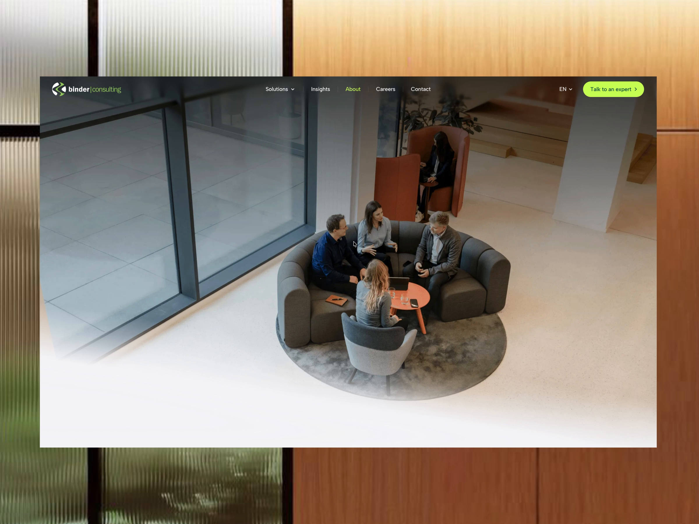Example of Binder Consulting - About page that works