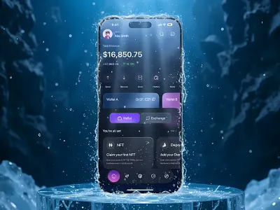 Crypto Exchange Wallet app banking bitcoin blockchain crypto crypto exchange crypto mobile app crypto wallet cryptocurrency design ethereum exchange fintech interface mobile app product