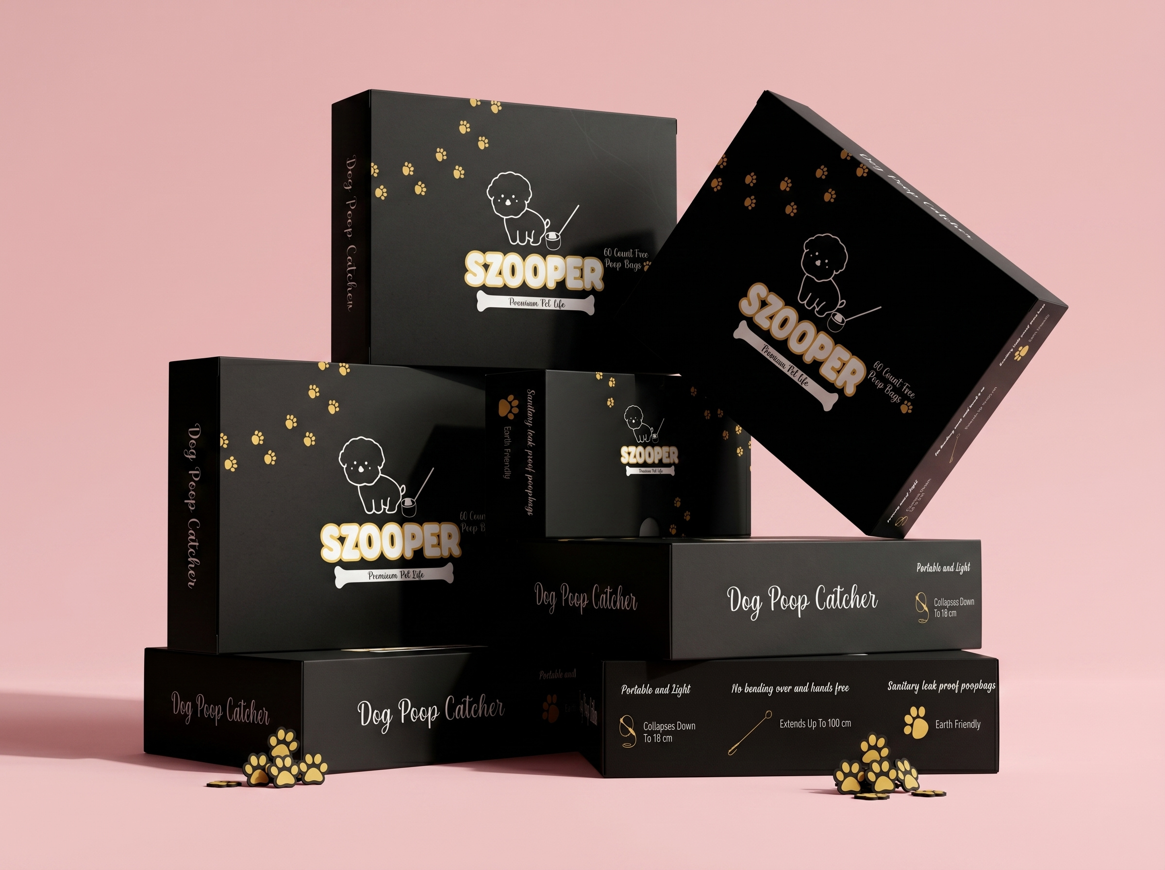 Premium Pet Packaging Design – SZOOPER Brand Identity 3dpackaging amazonpackaging blackpackaging boxdesign brandidentity branding creativedesign dogproduct graphicdesign labeldesign luxurypackaging minimaldesign mockup moderndesign packagingdesign petbrand petpackaging premiumdesign productpackaging uiinspiration