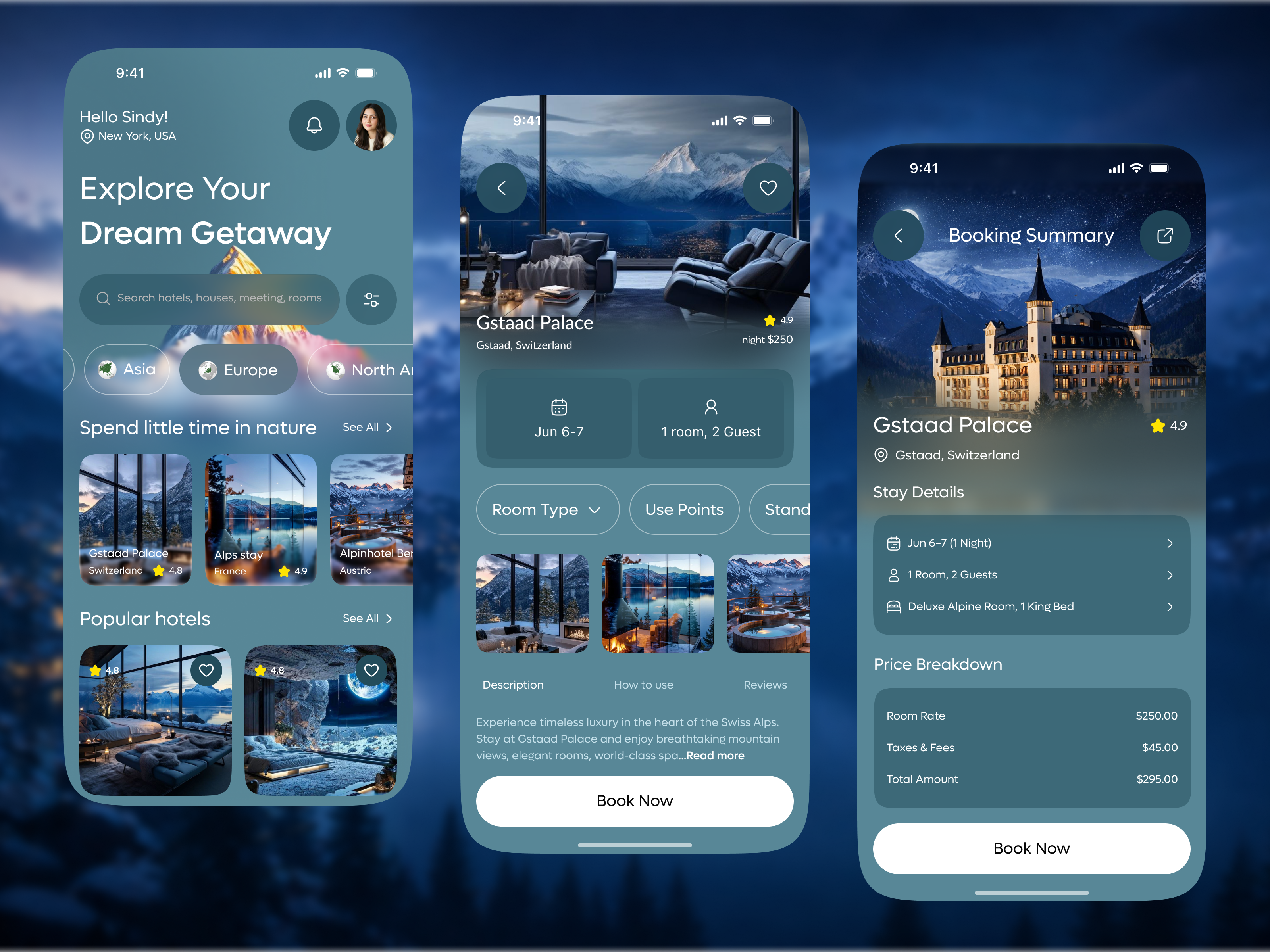 Hotel & Resort Reservation Mobile App UI Kit