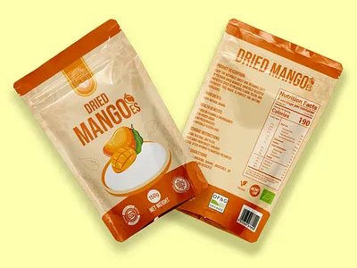Dried Mangoes Packaging Design branding design dried mangoes graphic design illustration label design label packaging packagedesign packaging design packaging mockup packagingdesign ui