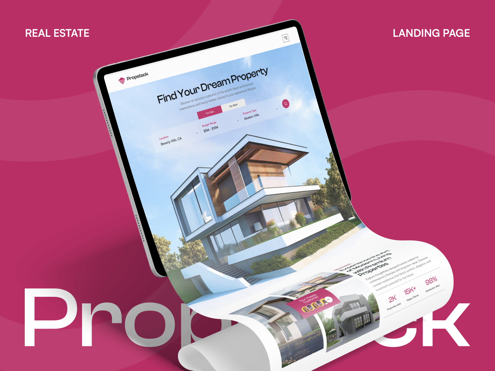 Real Estate Website UI Design | Property Landing Page house search househunting landing page design property agent property booking property landing page property marketing property platform property search propertysearch real estate real estate agency real estate web real estate web design real estate website real estate website template realestate company realestate services website design