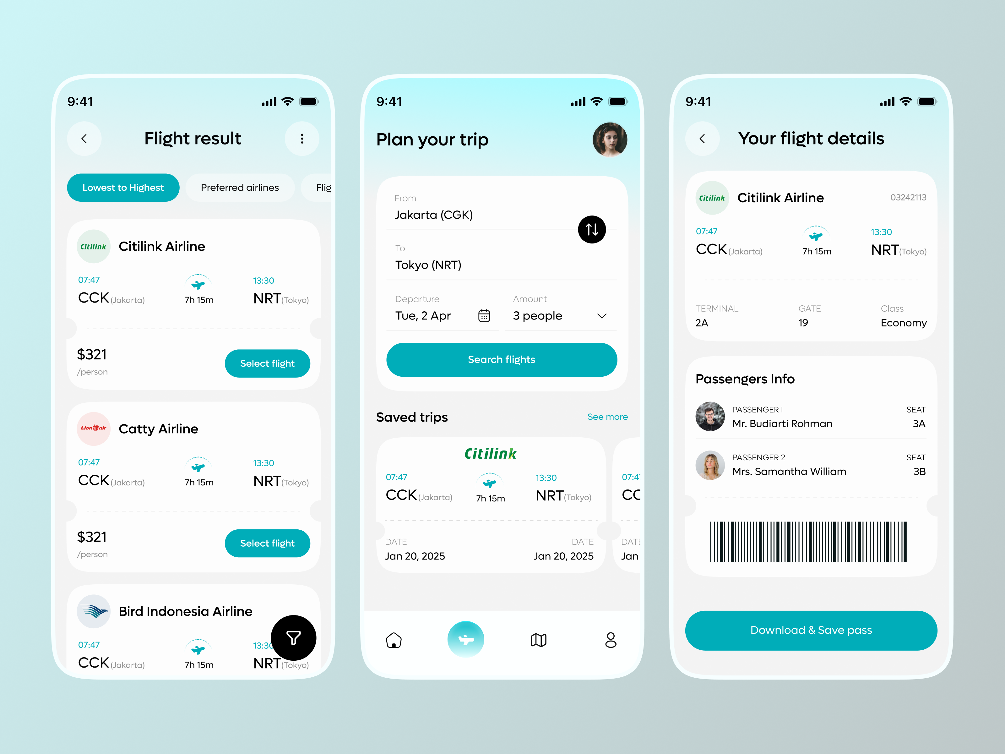 SkyRoute — Flight Booking Mobile App UI/UX