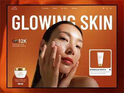 Skincare Ecommerce Website Design | Beauty Landing Page UI UX beauty beauty website cosmetics design digital store ecommerce ecommerce website modern ui product design product showcase product ui shop design shopify skincare ui design ui ux uiux ux design web design website design