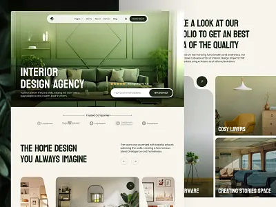 Zenvira — Interior Design Website branding design framer graphic design illustration logo ui web design webflow website design