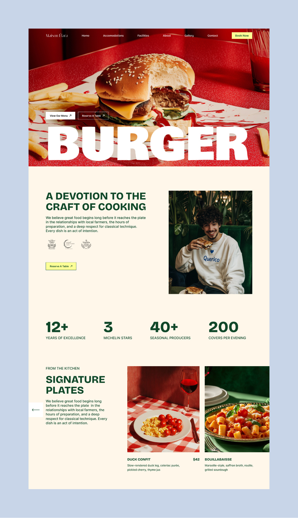 Example of Restaurant Website Design & Development