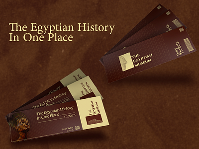 The Egyptian Museum Tickets brand identity branding design graphic design illustration logo ticket design visual identity