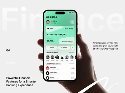 Finance Mobile App app bank banking clean design digital digital bank e wallet finance finance app financial fintech invest manage mobile mobile app money saving ui wallet