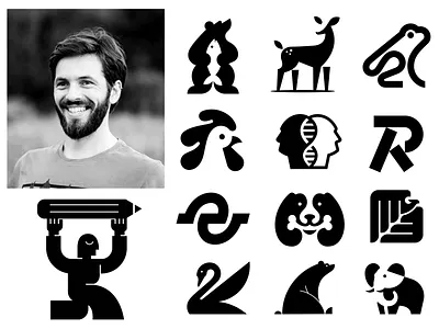 Logo folio alex seciu animal logos bear logo bird logo branding deer logo dog logo eagle logo elephant logo exprimart design frog logo human logo lettermark logo logo design logo designer negative space logos rooster logo swan logo