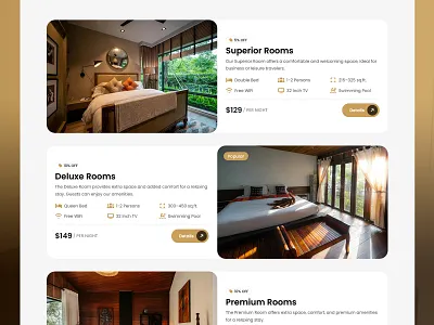 Hotel Rooms Listing Page booking hotel hotelbooking hotelrooms hotelwebsite listingpage room roombooking roomlisting rooms roomsandsuite roomslisting suites ui