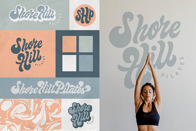 Hand Lettered logo by Type Affiliated for Shore Hill Pilates branding feminine branding graphic design logo logo design pilates logo script logo yoga logo