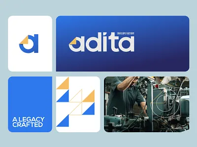 adita envelop factory a folded adita branding design envelope factory graphic design illustration logo typography