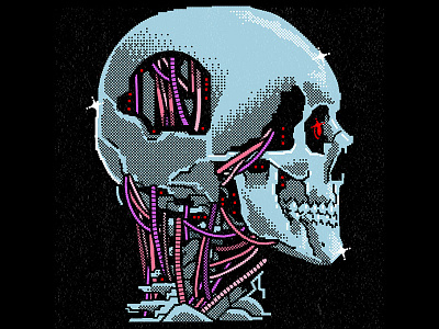 Adobe Illustrator Pixel Texture 8bit arcade bits cartoon character design graphic design illustration pixel pixel art retro skull vector vintage