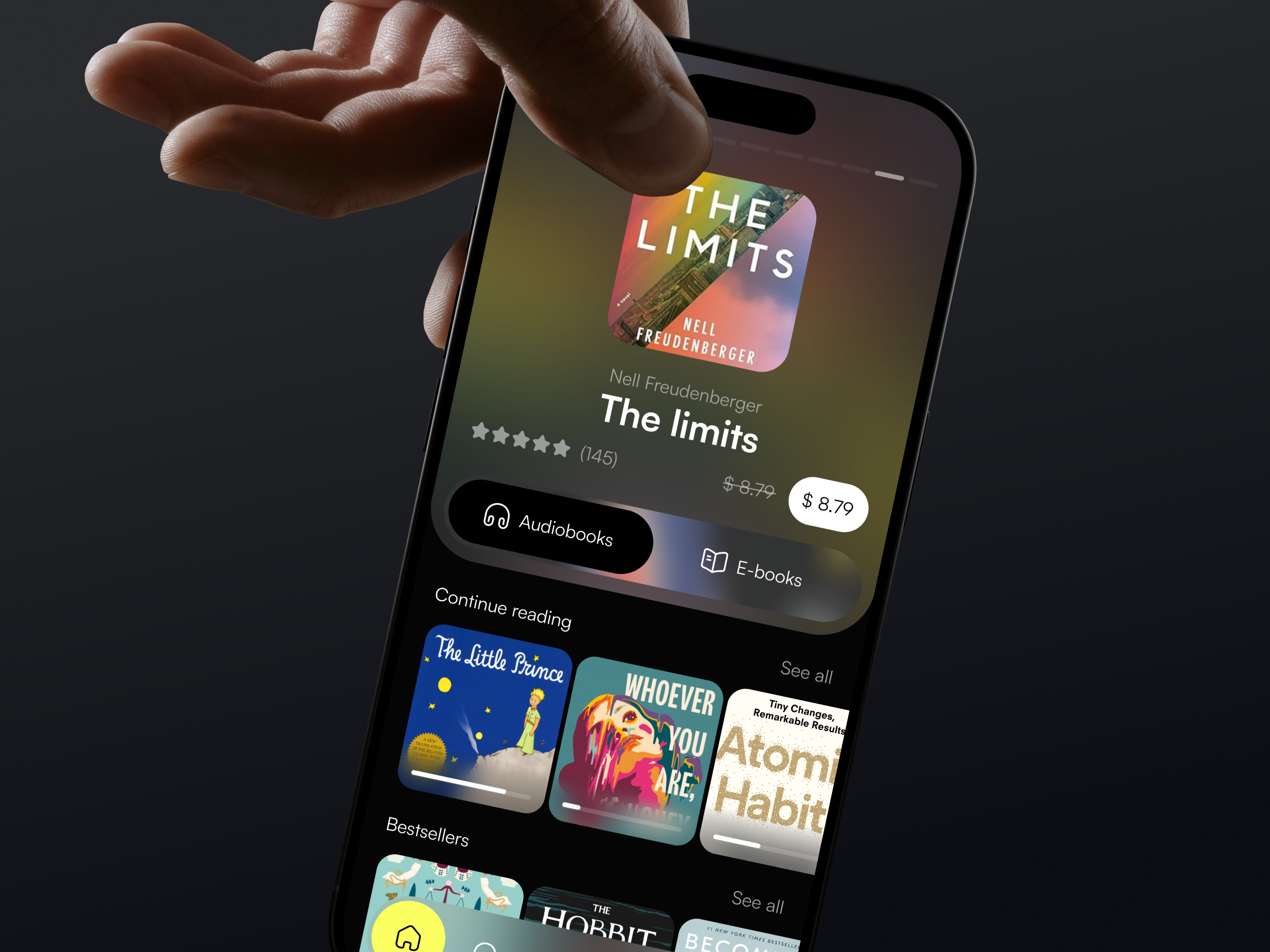 🎧 Mobile design for audio book app | Hyperactive app design audio audio book book dark ui design e book e commerce gallery hyperactive library mobile mobile app mobile design player product design setting ui ux