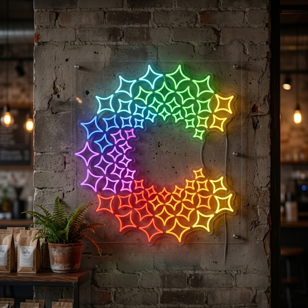 C Stars Colorful Logo branding colorful design graphic design letter c logo stars vector
