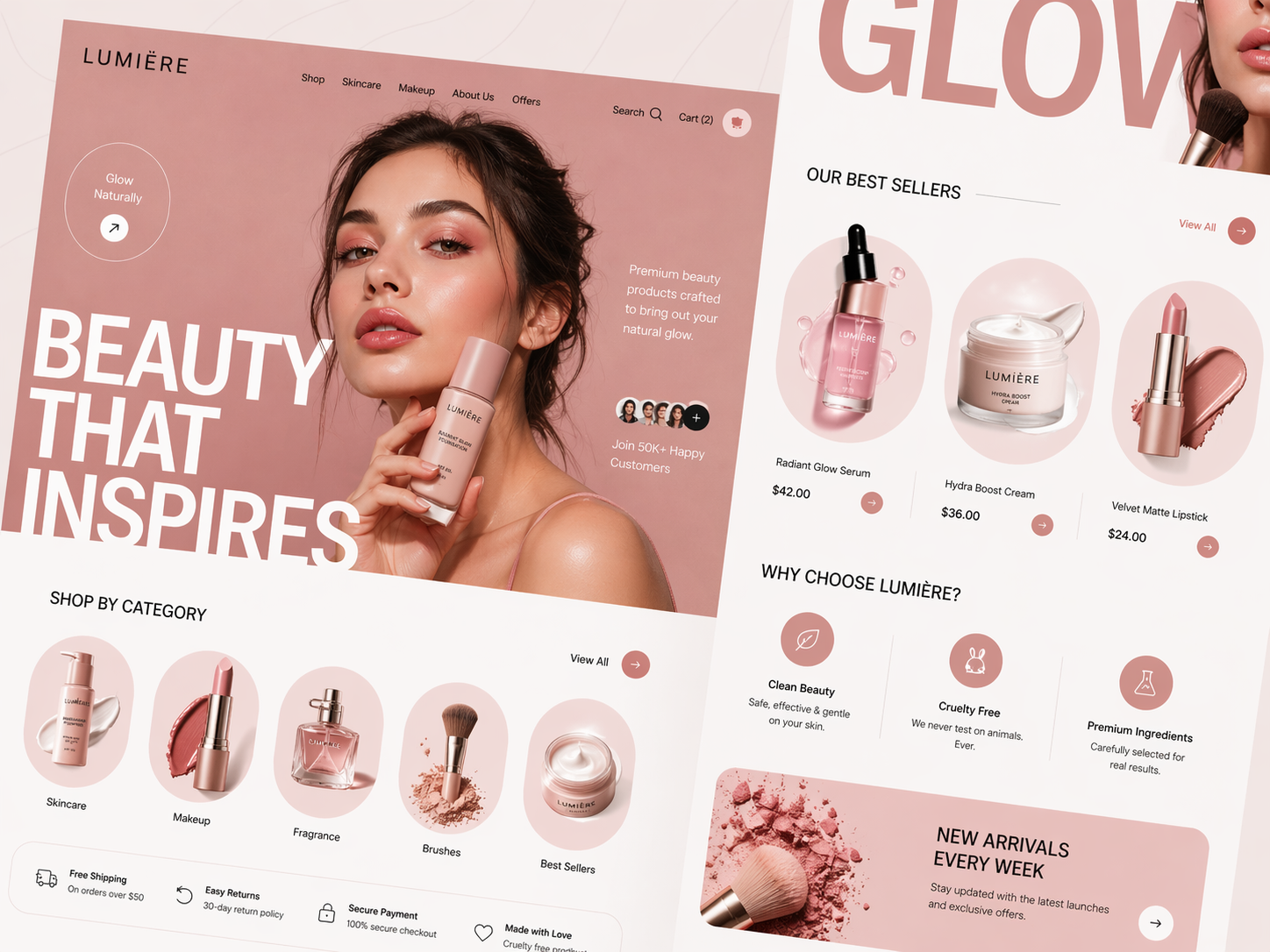 Beauty Products Selling - UI UX Layout Design
