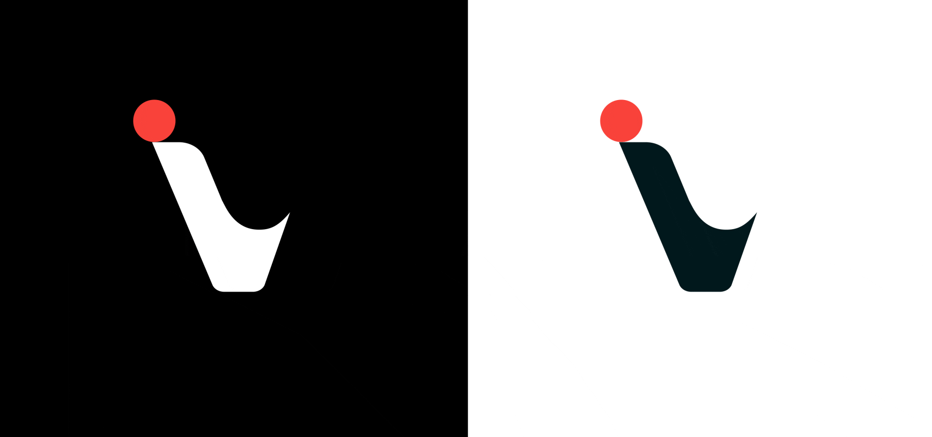 Logo Animation, minimal style design animation app branding dark graphic design icon logo minimal motion graphics point red ui webdesign website white