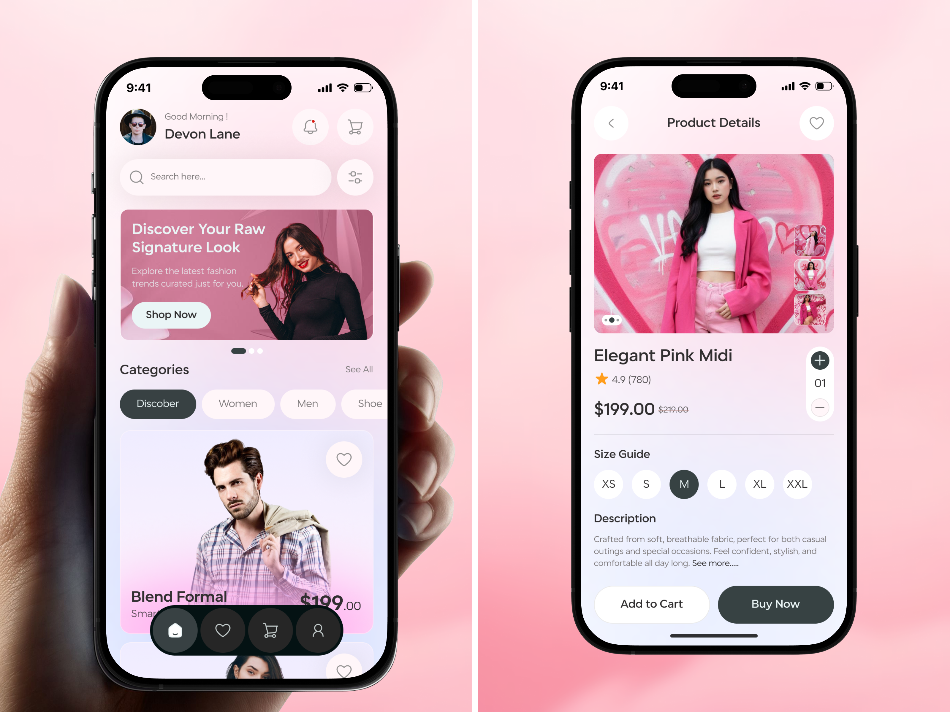 Next-Gen Fashion App UI – Clothing Store & Product Discovery