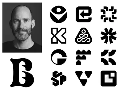 Designer Profile - Logofolio BW archive brand brand mark branding community design dutch design identity design jeroen van eerden lettermark logo logo designer logo mark logofolio monogram timeless logo