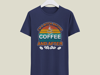 Coffee Quotes Typography Tshirt Design With Editable Vector Gra coffee typography t shirt