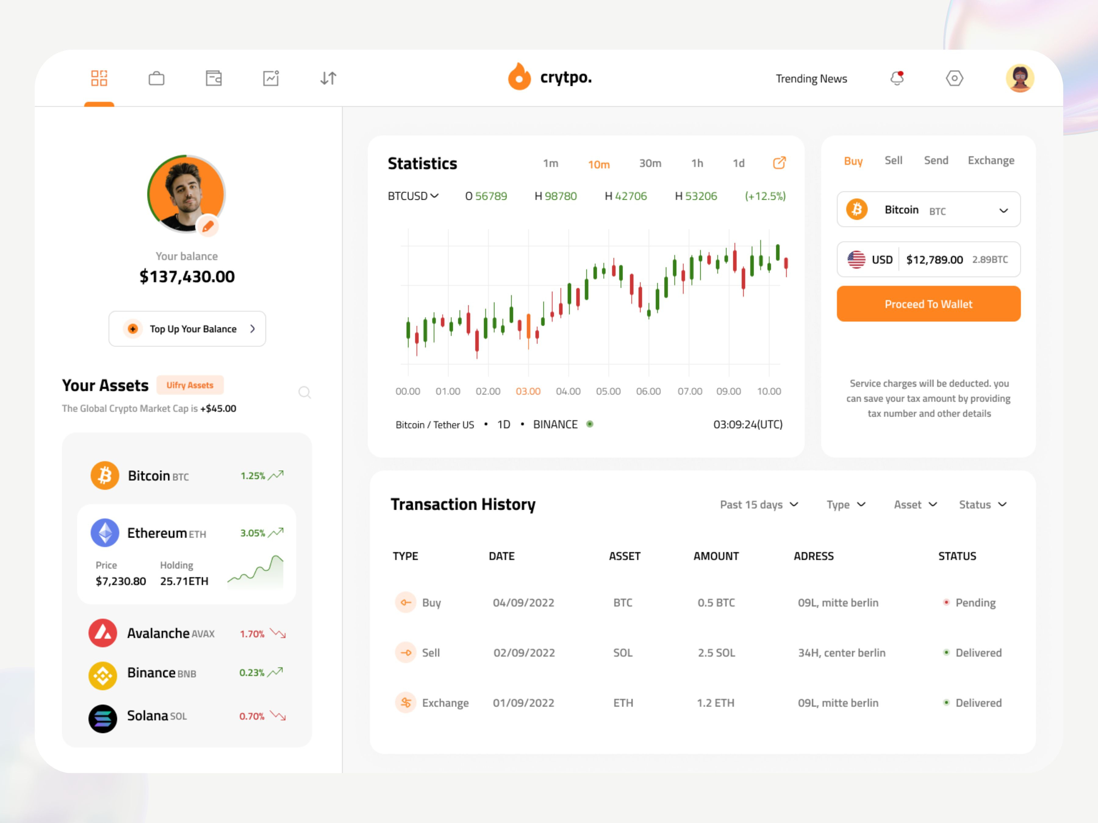 Crytpo — Crypto Portfolio Dashboard