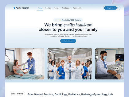 Apollo Hospital — Healthcare Landing Page Design