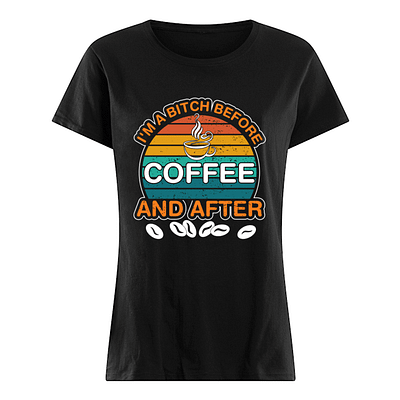 Coffee Quotes Typography Tshirt Design With Editable Vector coffee typography t shirt