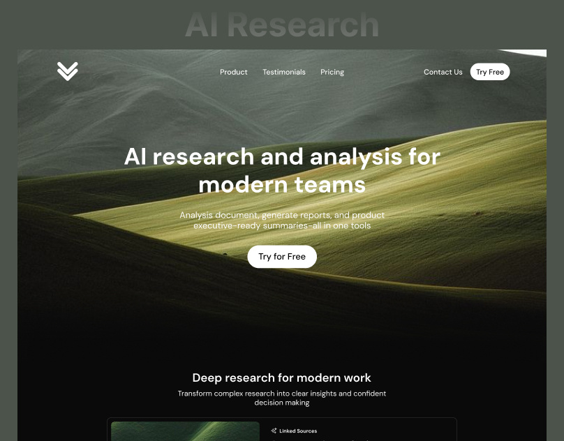 AI Research Platform — Web UI/UX Design ai ai research ai tool ai tools app design branding dashboard figma illustration interface design landing page logo product design research tool saas ui ui design ux ux design ux reaearch