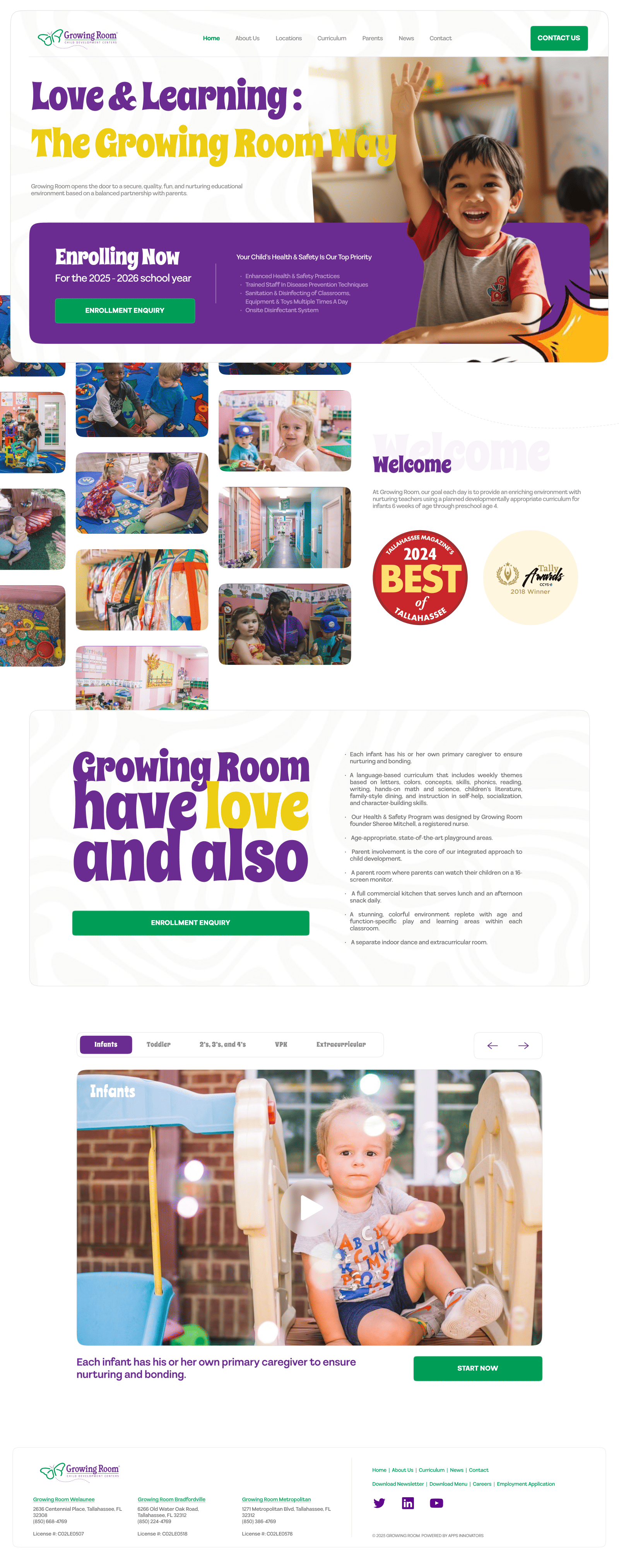 Growing & learning branding landing page logo ui