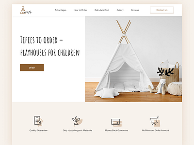 DailyUI #003 | Landing Page dailyui design figma kids landing landing page tepee ui webdesign website