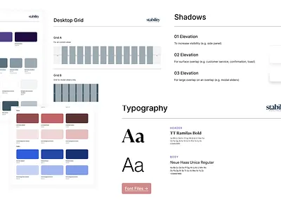 Stability Healthcare: Design System branding color design system healthcare product design shadows spacing typography ui design