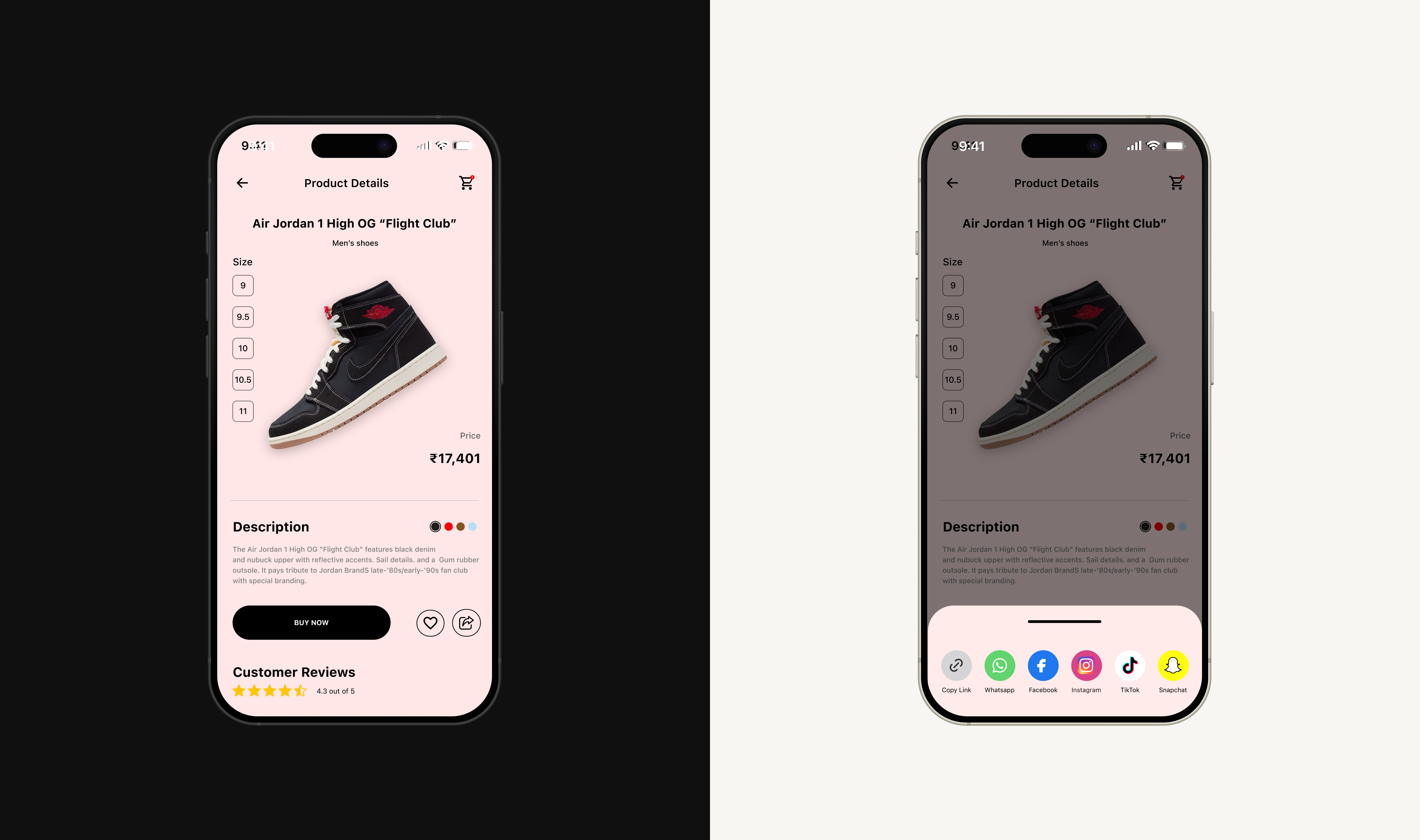 Daily UI Challenge #10 – Social Share 📱👟