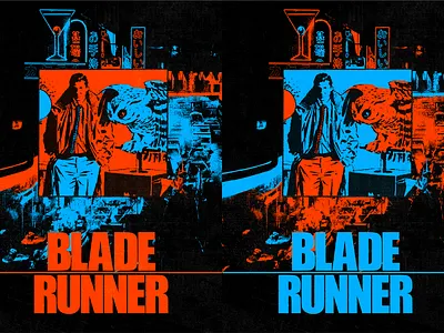 Blade Runner Poster blade runner branding design graphic design retro design sci fi type typography vintage design