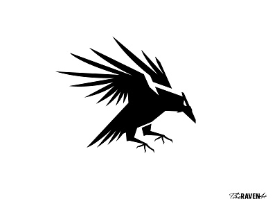 The Raven Art Logo bird logo clever bird clever raven crow logo graphic graphic design icon illustration logo logo design minialist logo modern logo raven logo simple logo vector
