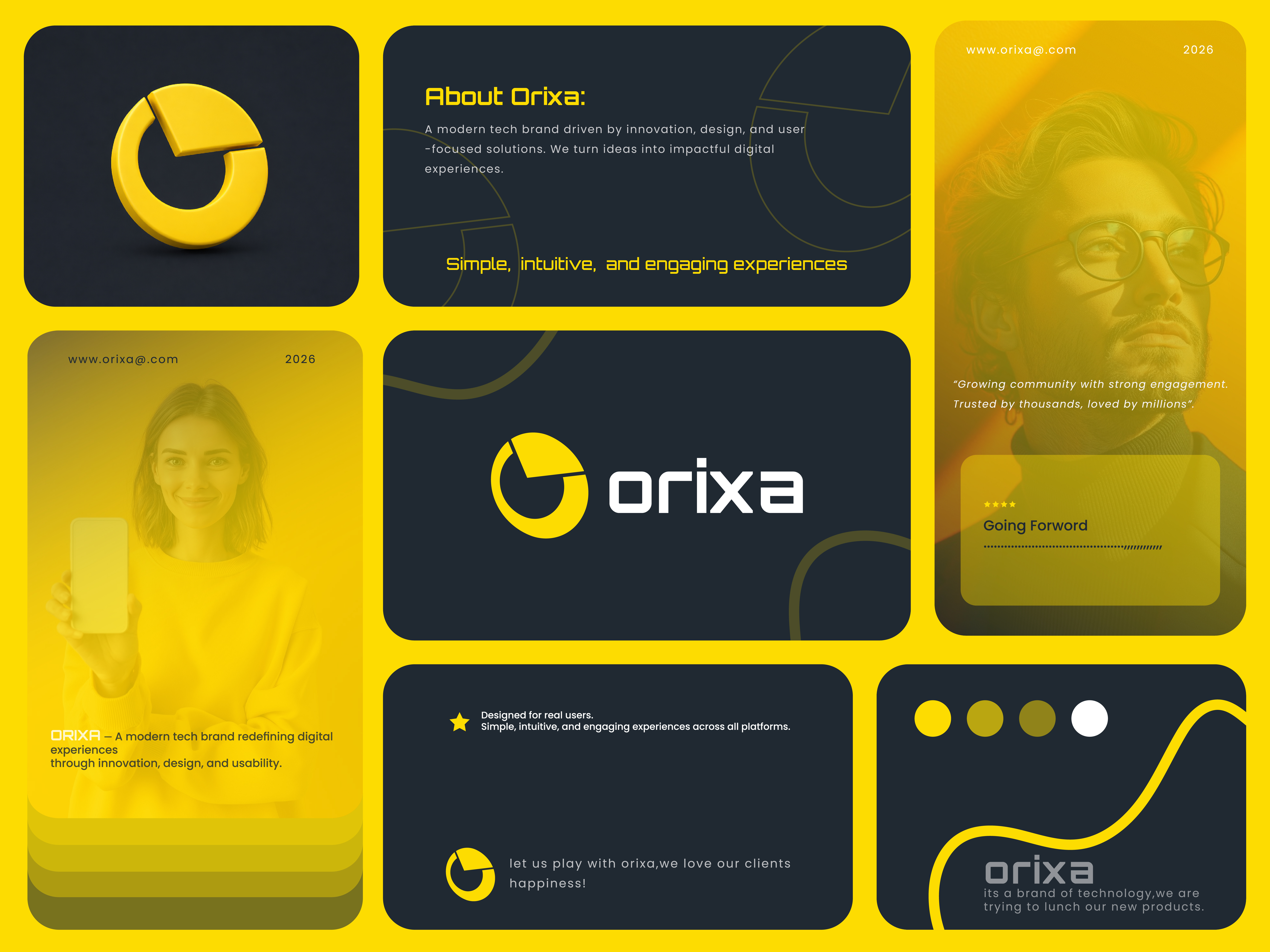 Orixa Brand Identity Design | Bold Modern tech saas logo design