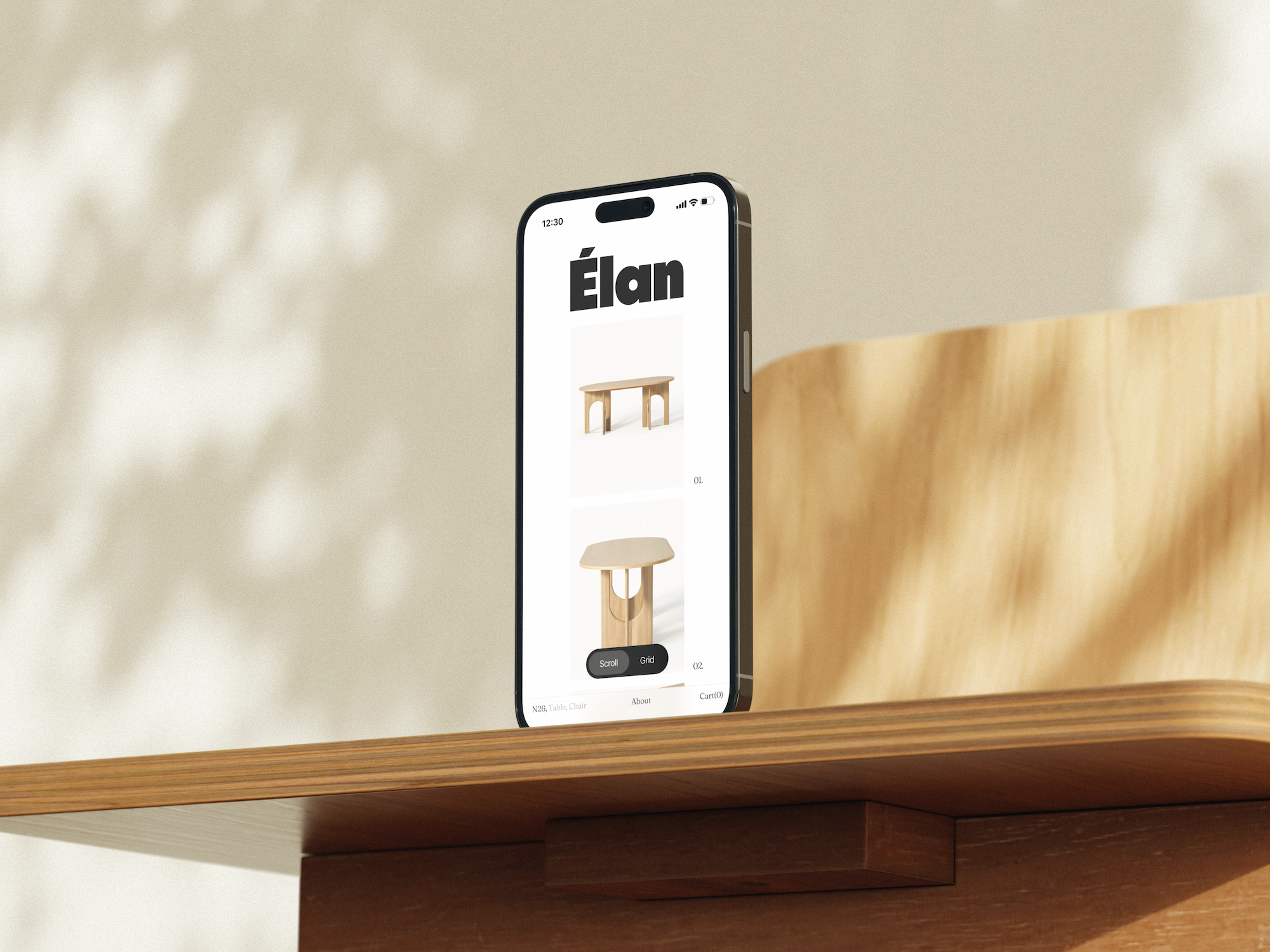 Example of Minimalist Product Web Design