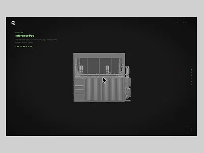 WebGL 3D Hero Scroll Animation 3d ai animation hero lime green motion graphics startup threejs ui web design webgl