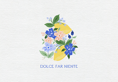 Dolce design feminine floral flowers graphic design graphic tee illustration lemons typography