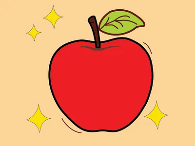 Red Apple adobe illustrator design