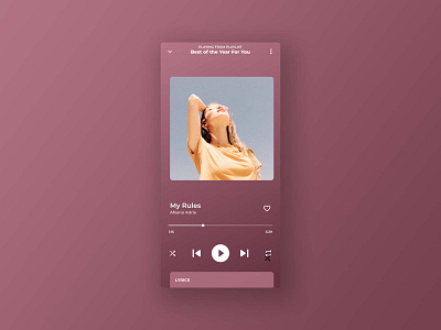 Daily UI Challenge #009 - Music Player daily dailyui dailyuichallenge design music player music player ui ui