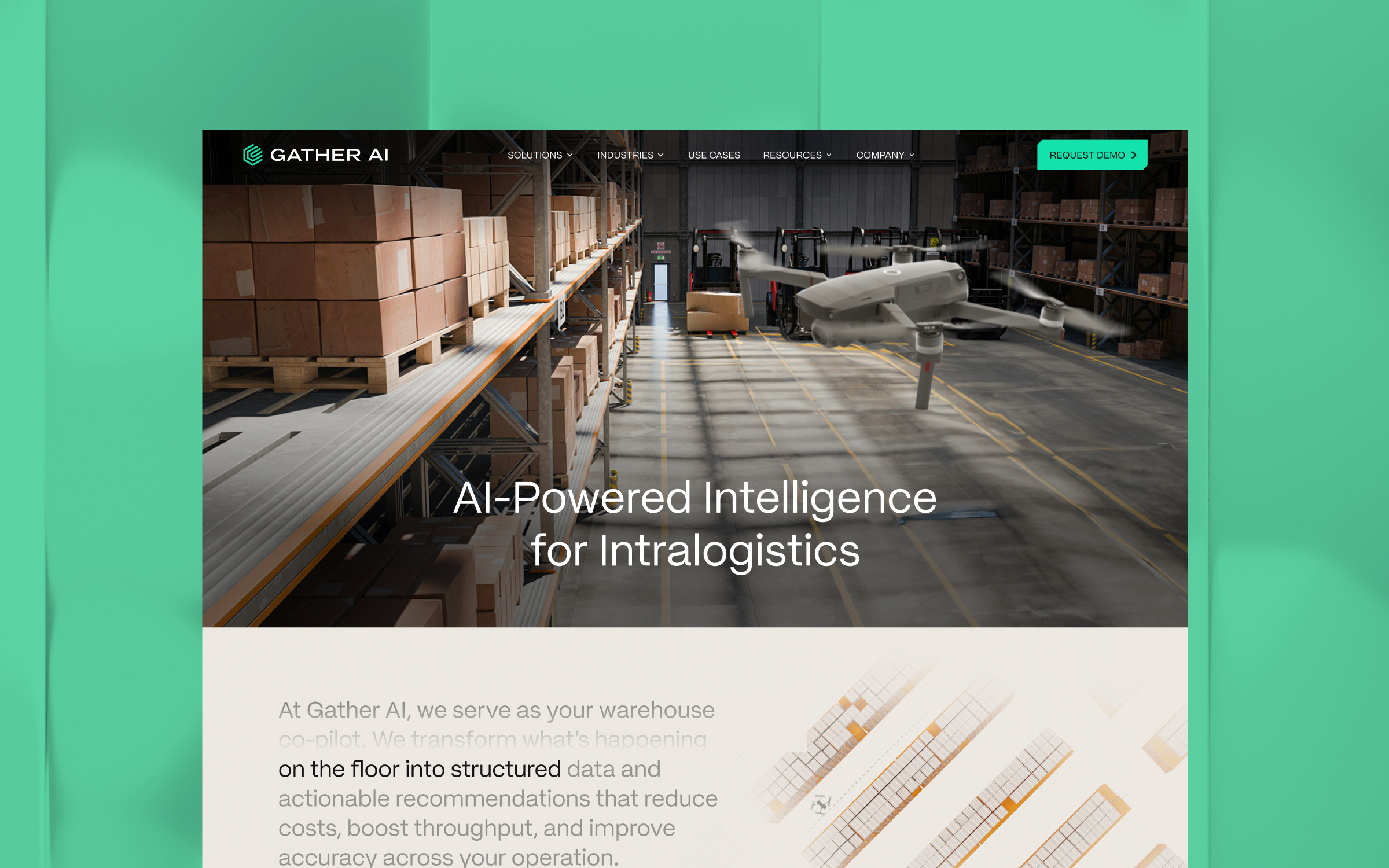 Example of Gather AI  – Website Design & Animations